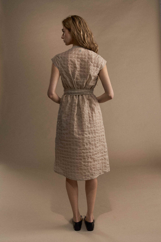 June Dress in Cotton Window Pane