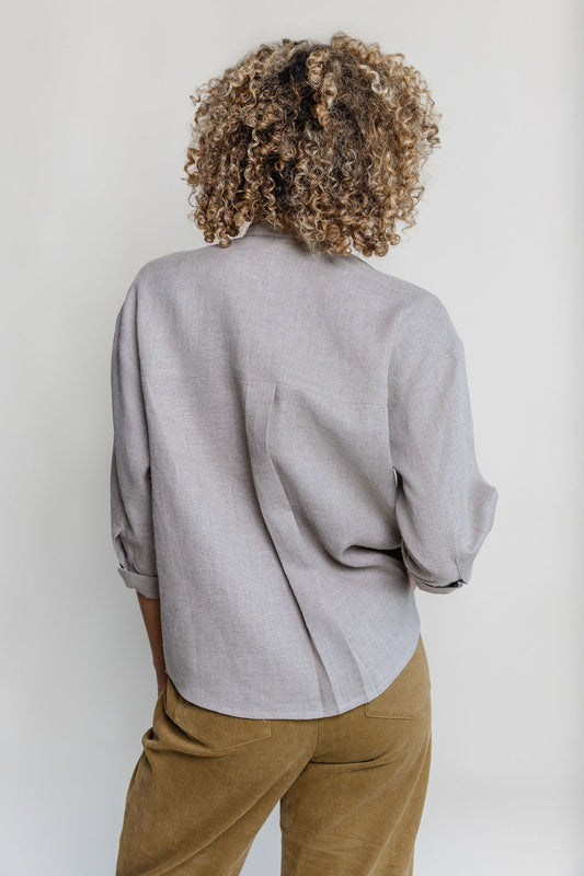 PREORDER The Sandra Blouse in Linen