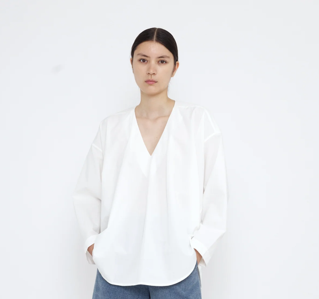 7115 by Szeki V-Neck Cocoon Top