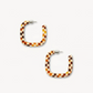 Machete Earrings Midi Square Hoops