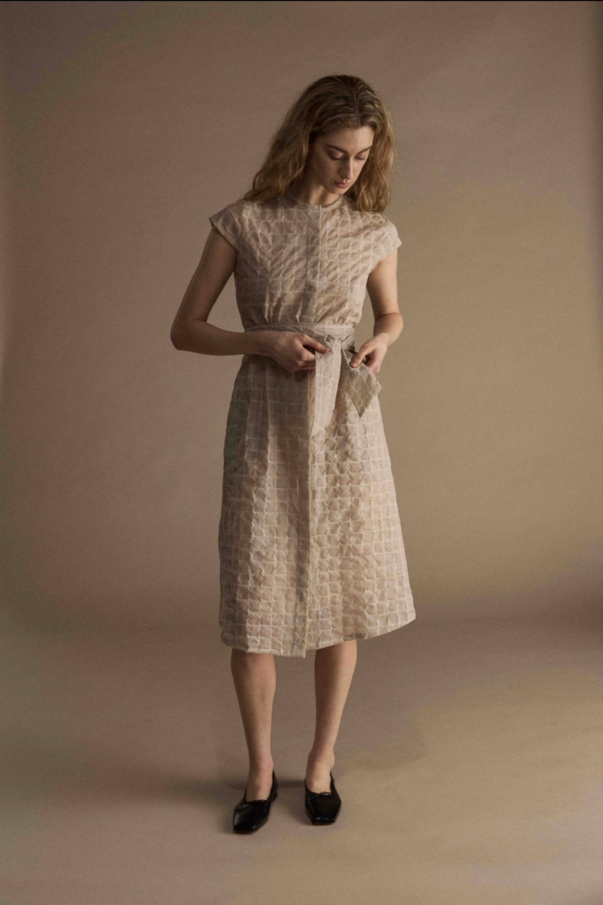 June Dress in Cotton Window Pane