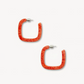 Machete Earrings Midi Square Hoops