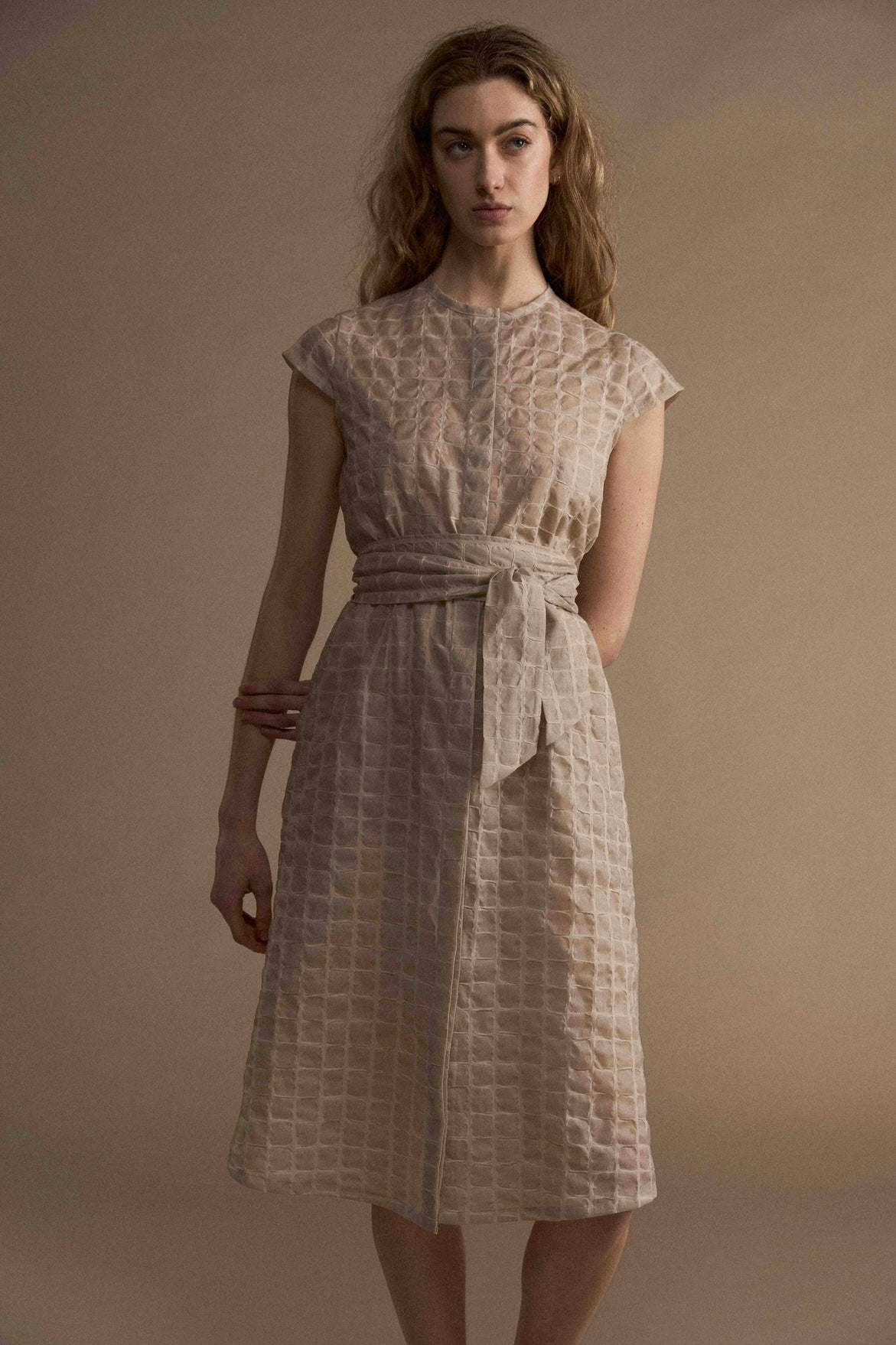 June Dress in Cotton Window Pane