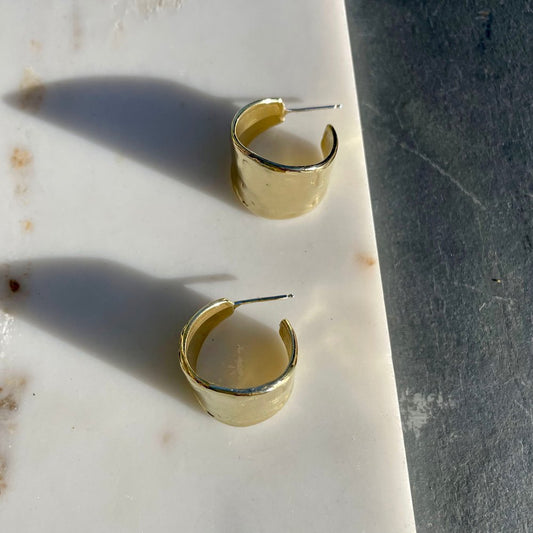 Laura Estrada Paloma Hoops in Brass