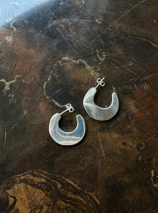 Leili Kasraie Silver Hoops