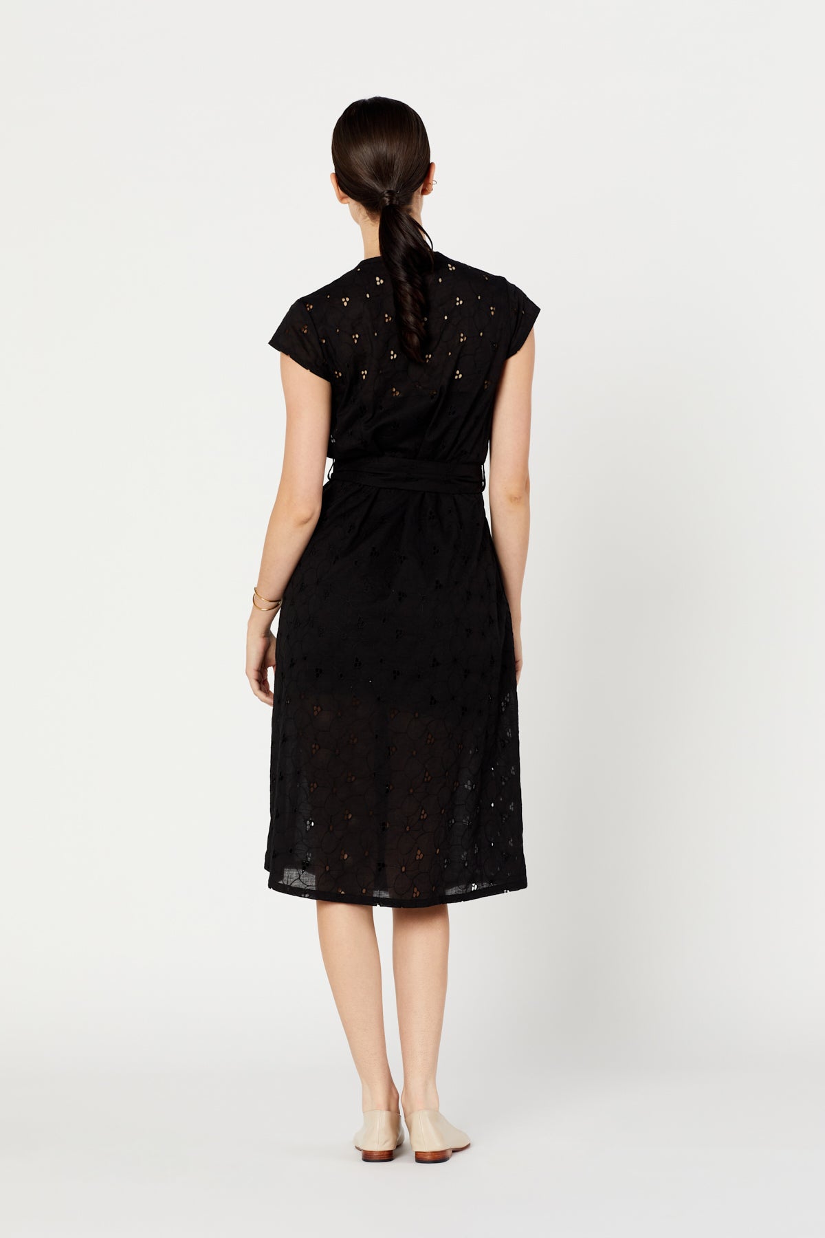 June Dress in Cotton Eyelet