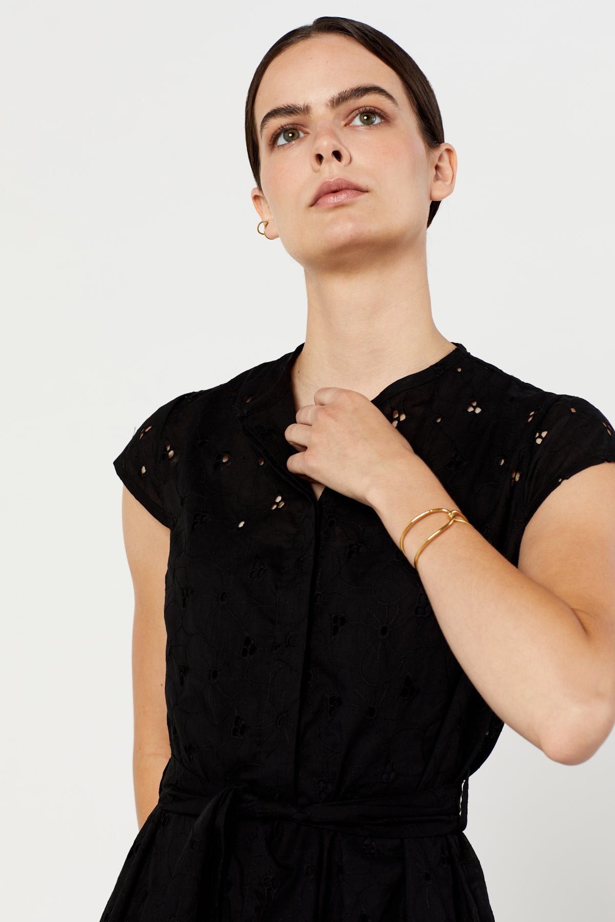 June Dress in Cotton Eyelet