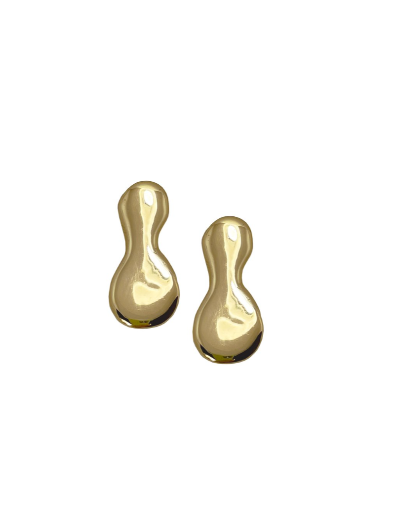 Laura Estrada Soledad Earrings in Brass