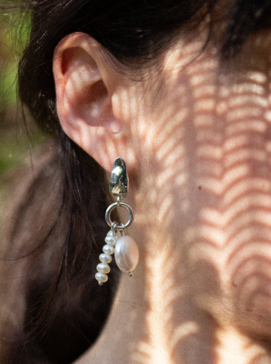 Leili Kasraie Pearl Cluster Earrings