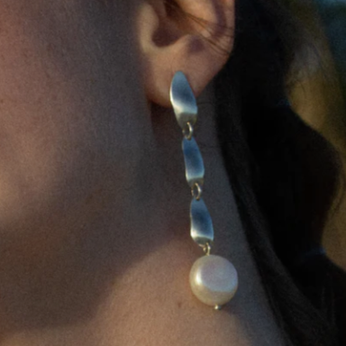Leili Kasraie Pearl Asymmetrical Droplet Earring