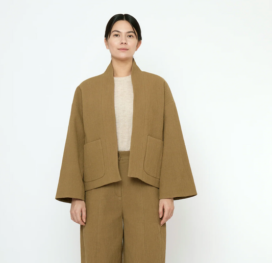 7115 by Szeki Textured Pockets Blazer