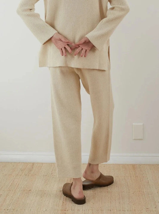 Wol Hide Wide Leg Rib Pant
