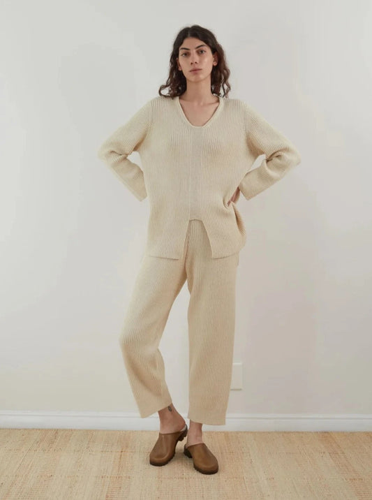 Wol Hide Wide Leg Rib Pant