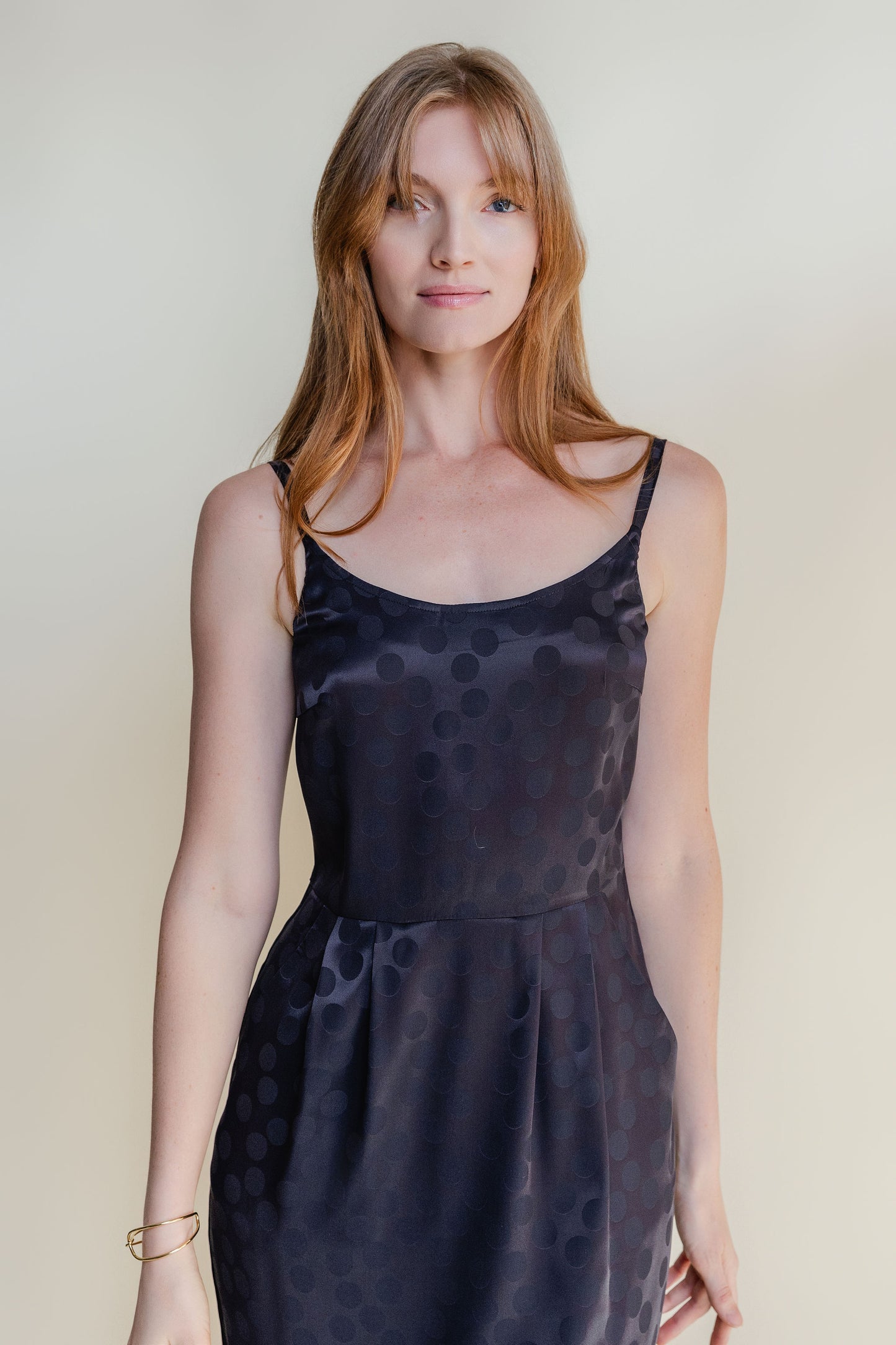 Cam Dress Silk Polka Dot