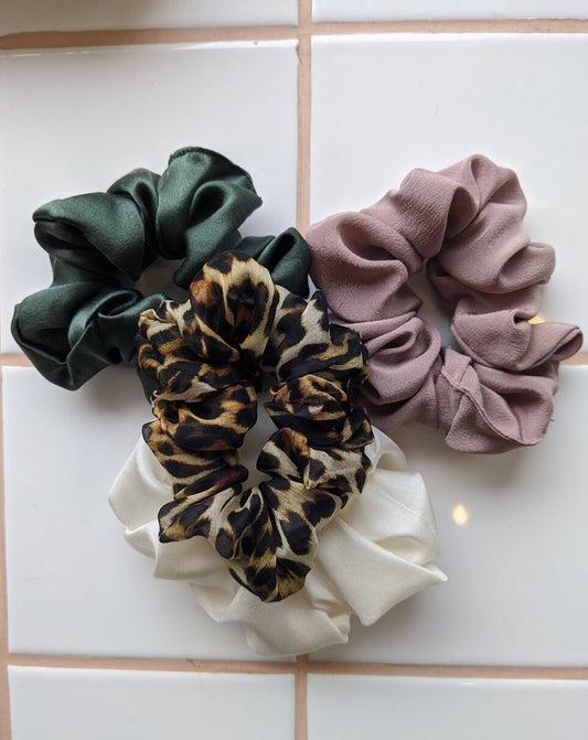 Silk scrunchies