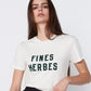 Fines Herbes Cotton T-shirt in White. Made in Atlanta, ethically and sustainably, by slow fashion designer Megan Huntz. 
