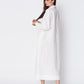 Lydia Long Shirt Dress in White Linen. Made in Atlanta, ethically and sustainably, by slow fashion designer Megan Huntz. 