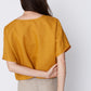 Linz Top with pockets in Mango Linen. Made in Atlanta, ethically and sustainably, by slow fashion designer Megan Huntz. 