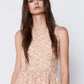 Sonny Dress in Italian Silk Chiffon with Cotton Rope Embroidery. Made in Atlanta, ethically and sustainably, by slow fashion designer Megan Huntz. 