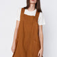 Linen Pinafore Apron in Ocre. Made in Atlanta, ethically and sustainably, by slow fashion designer Megan Huntz. 