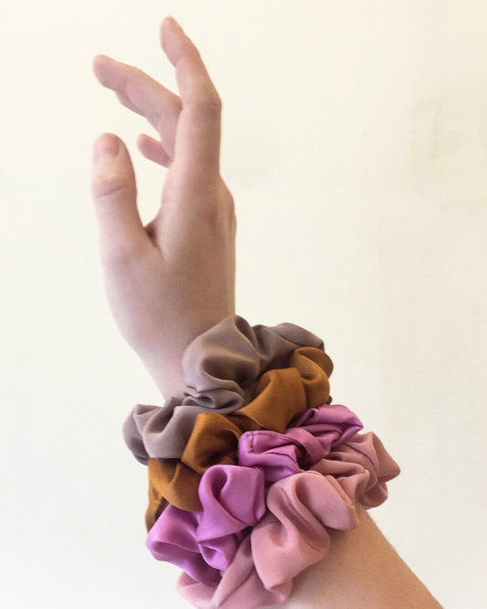 Silk scrunchies